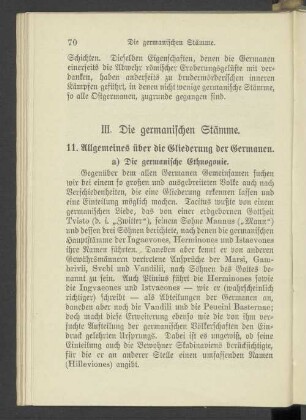 III. Die germanischen Stämme
