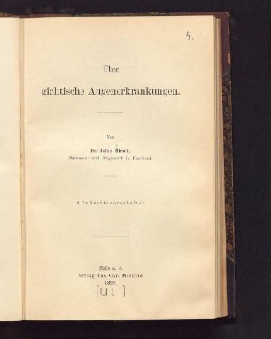 Über gichtische Augenerkrankungen