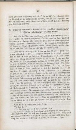 8. Schulrath Bormann's Sprachunterricht angeblich "vorzugsweise" für Schulen "plattdeutsch" redender Kinder.