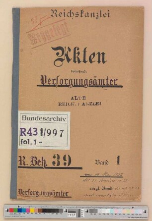 Versorgungsämter: Bd. 1