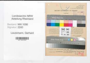 Entnazifizierung Gerhard Laussmann , geb. 04.02.1914 (Tischler)
