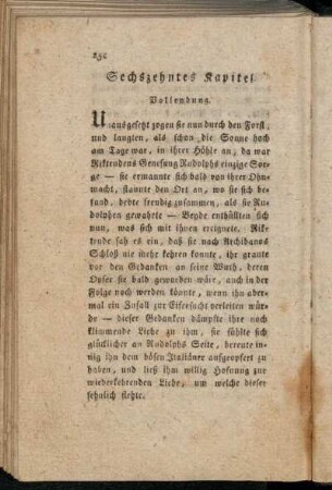 Sechszehntes Kapitel. Vollendung.