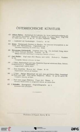 Österreichische Künstler (Nr. 453-462)