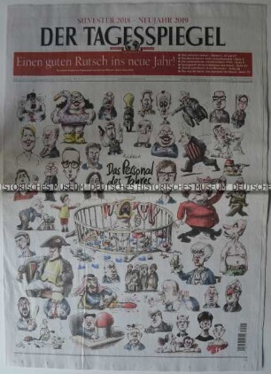 Tageszeitung "Der Tagesspiegel" mit Titel zum Jahresrückblick 2018