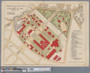 Internationale Ausstellung für Buchgewerbe und Graphik Leipzig 1914 Lageplan