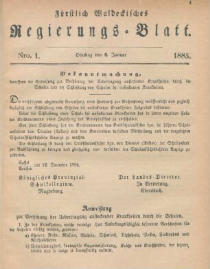 6. Januar-15. December = Nro. 1-24