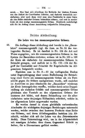 Dritte Abtheilung. Die Lehre von den zusammengesetzten Grössen.
