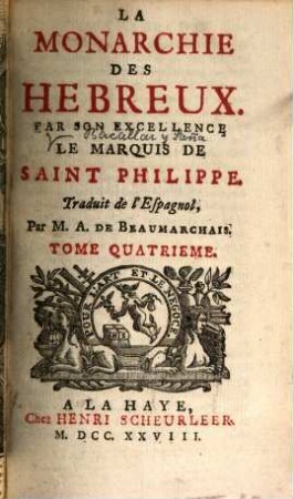 La Monarchie Des Hébreux, Tome Quarième