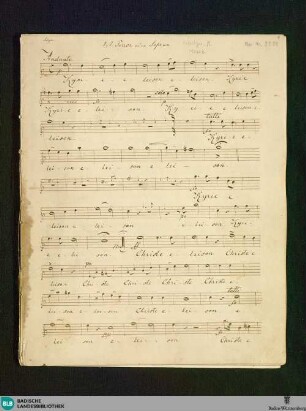 Masses - Don Mus.Ms. 2324 : Coro maschile (2), orch; C; KWV 3102