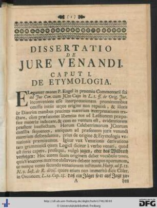 Caput I. De Etymologia.