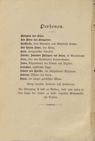 Die sizilianische Vesper : Trauerspiel