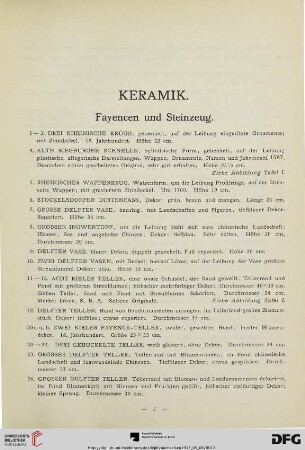 Keramik (Nr. 1-106)