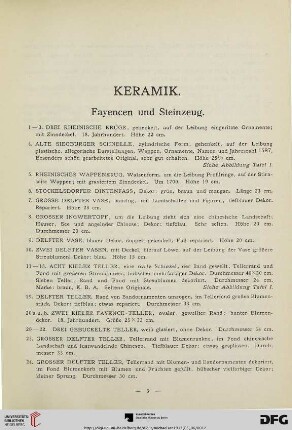 Keramik (Nr. 1-106)