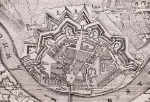 Stadtplan von Dresden : Dresden. Plan. 1. Hälfte 18. Jh., Ausschnitt Neustadt. Dresden: Kupferstich-Kabinett