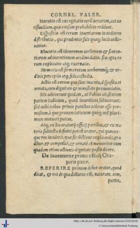 De inuentione prima officij Oratoris parte.