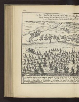 Prospect der Flotte bey der Insul Rügen allwo Chur Brandenburg die Königsmarkische Atta.