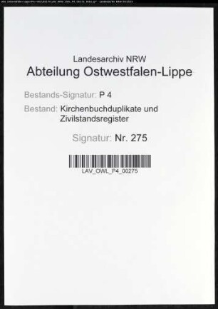 Zivilstandsregister der Munizipalität Witten, Stadt (A 1813). (Gemeinde: Zivilstandsregister)