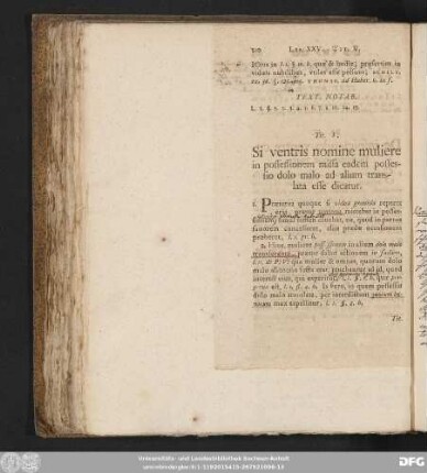 Tit. V. Di ventris nomine muliere in possessionem missa eadem possessio dolo malo ad alium translata esse dicatur.