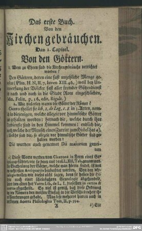 Das erste Buch. Von den Kirchengebräuchen