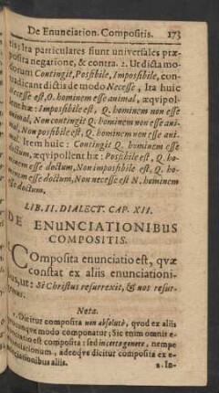 Cap. XII. De Enunciationibus Compositis.