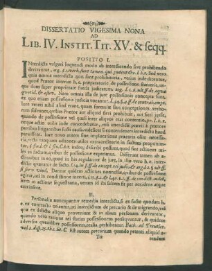 Dissertatio Vigesima Nona Ad Lib. IV. Instit. Tit. XV. & seqq.