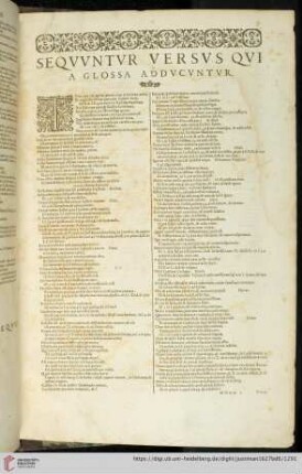Sequuntur versus qui a Glossa adducuntur