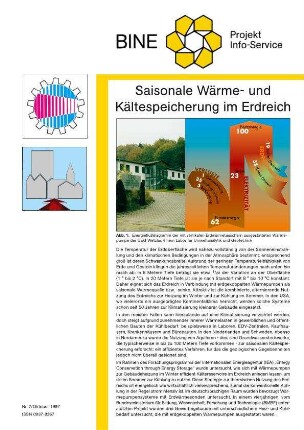 Saisonale Wärme- und Kältespeicherung im Erdreich.