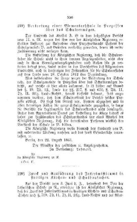 Vertretung einer Elementarschule in Prozessen über das Schulvermögen : [IV. Elementarschulwesen]