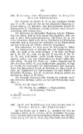 Vertretung einer Elementarschule in Prozessen über das Schulvermögen : [IV. Elementarschulwesen]