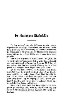 Die österreichischen Strafanstalten