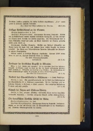 Die französischen Vorstöße südlich der Aisne.