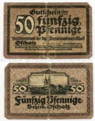 Oschatz, Notgeld 50 Pfennig