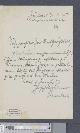 Brief an Gustav Schiefler