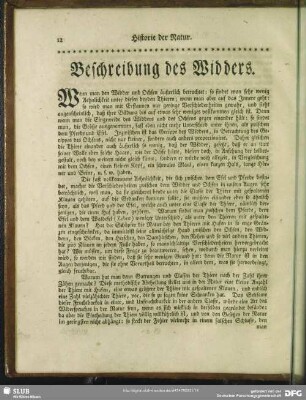 Beschreibung des Widders
