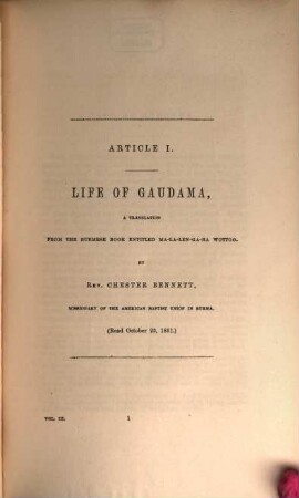 Journal of the American Oriental Society, 3. 1853