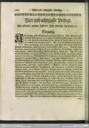 Vier und achtzigste Predigt