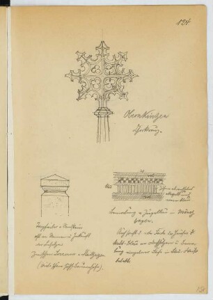 Stiftskirche St. Marien, Obernkirchen: Details (aus: Skizzen- und Fotoalbum 22)