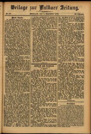 Zweite Ausgabe vom Mittwoch, den 04. Dezember 1895.
