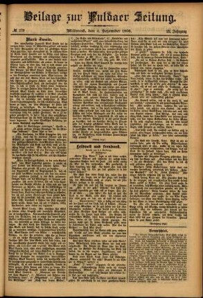 Zweite Ausgabe vom Mittwoch, den 04. Dezember 1895.