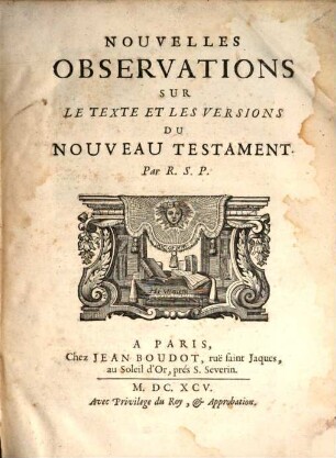 Nouvelles Observations sur le texte et les versions du Nouveau Testament