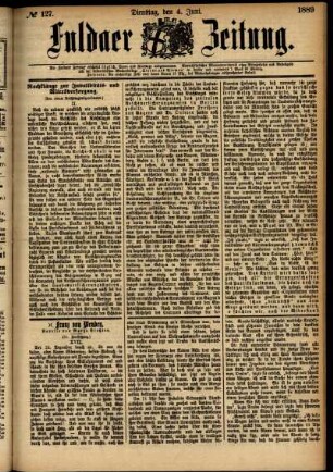 Ausgabe vom Dienstag, den 04. Juni 1889.