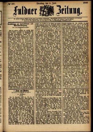 Ausgabe vom Dienstag, den 04. Juni 1889.