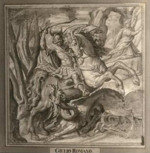 Der Heilige Georg mit dem Drachen : Der Heilige Georg mit dem Drachen. Zeichnung (1551/1600)