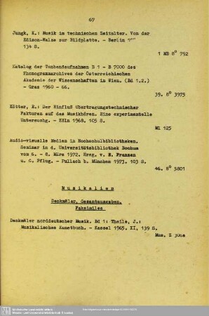 Denkmäler, Gesamtausgaben, Faksimiles