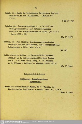 Denkmäler, Gesamtausgaben, Faksimiles