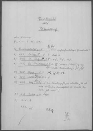 Rotenberg: Visitationsbericht mit Pfarrbericht 1950