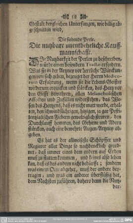 Die siebende Perle Die nutzbare unentbehrliche Kauffmannschafft