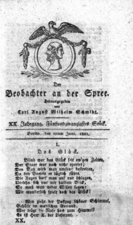 25. Stueck, 18. Juni 1821