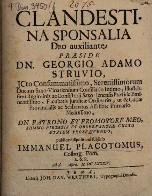 Clandestina Sponsalia