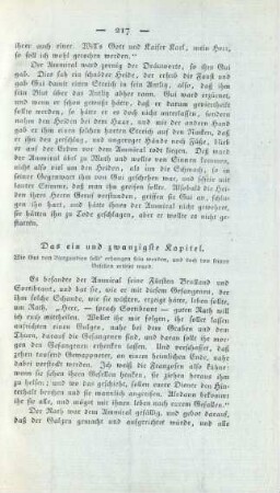 Das ein und zwanzigste Kapitel. - Das ein und dreißigste Kapitel